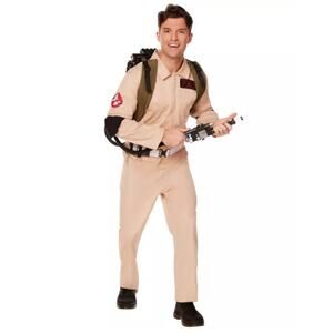 Adult Ghostbusters One Piece Costume - Ghostbusters Classic Halloween sz S/M